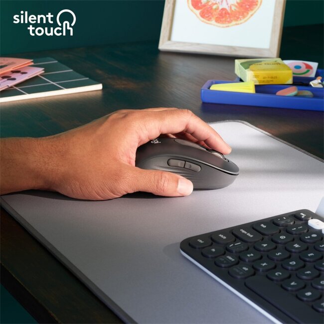 Logitech Signature M650 | Draadloze Muis | Linkshandig | RF + Bluetooth | 2000 DPI | Grafiet