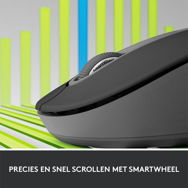 Logitech Signature M650 | Draadloze Muis | Linkshandig | RF + Bluetooth | 2000 DPI | Grafiet