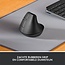 Logitech Lift | Ergonomische Draadloze Muis | Linkshandig | RF + Bluetooth | 4000 DPI | Grafiet