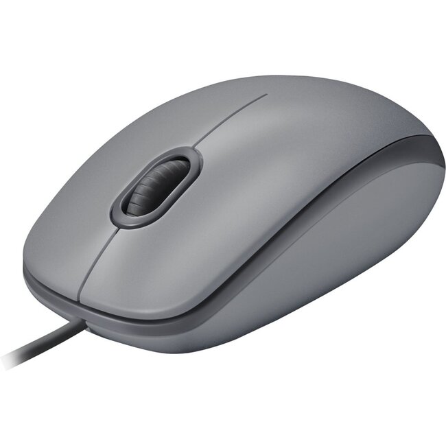Logitech M110 Silent | Bekabelde Muis | Links- en Rechtshandig | USB-A | 1000 DPI | Grijs