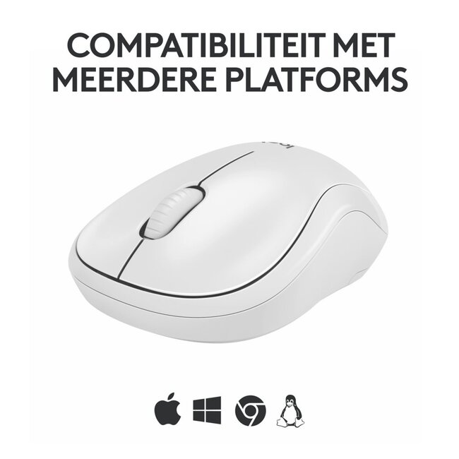 Logitech M240 | Draadloze Bluetooth Muis | Ambidextrous | Compact Reisformaat | Wit