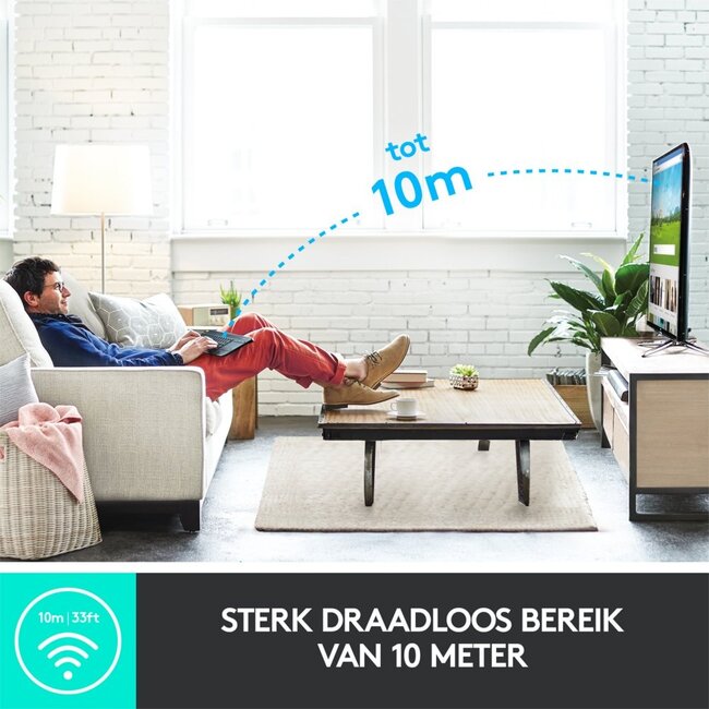 Logitech K400 | Draadloos Toetsenbord met Touchpad | QWERTY