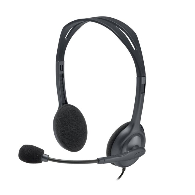Logitech H111 | On-Ear Bedrade 3,5mm Koptelefoon met Microfoon | Grijs