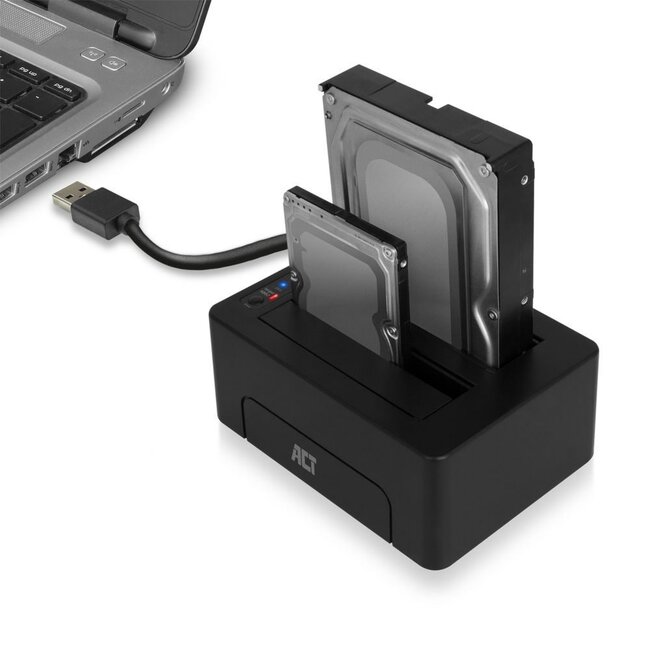 ACT AC1504 | Dual SATA Docking Station | 2,5" & 3,5" HDD/SSD | USB 3.2 Gen1 (5 Gbps)