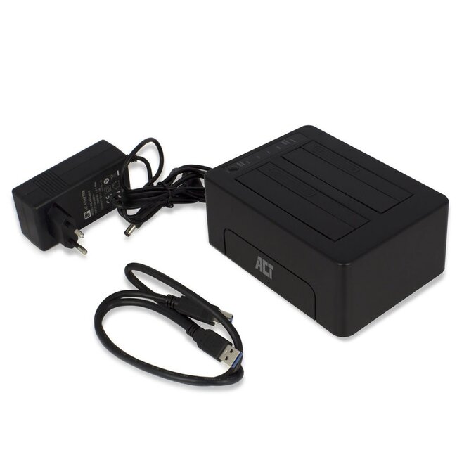 ACT AC1504 | Dual SATA Docking Station | 2,5" & 3,5" HDD/SSD | USB 3.2 Gen1 (5 Gbps)