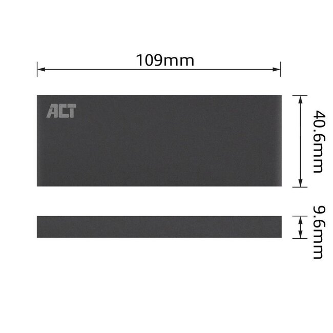 ACT AC1600 | USB 3.2 Gen1 M.2 SATA SSD Behuizing | Aluminium | 5 Gbps