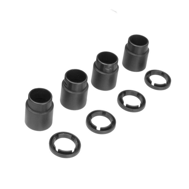 ACT AC8220 | Verhogingspoten voor Monitorstandaarden | 3 cm Verhogen | Compatibel met AC8210 & AC8215 | Set van 4 | Zwart