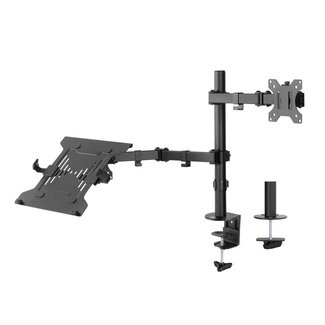 ACT AC8305 | Notebookstandaard tot 15.6" & Monitorarm tot 32" | Zwart