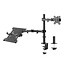 ACT AC8305 | Notebookstandaard tot 15.6" & Monitorarm tot 32" | Zwart