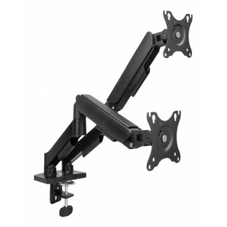 ACT AC8314 Monitorarm Essentials | Verstelbare Monitor-bureaubeugel | Tot 35" | Max 2x 9 kg | VESA 75x75 / 100x100 | 2 Monitoren | Gasveer