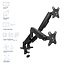 ACT AC8314 Monitorarm Essentials | Verstelbare Monitor-bureaubeugel | Tot 35" | Max 2x 9 kg | VESA 75x75 / 100x100 | 2 Monitoren | Gasveer