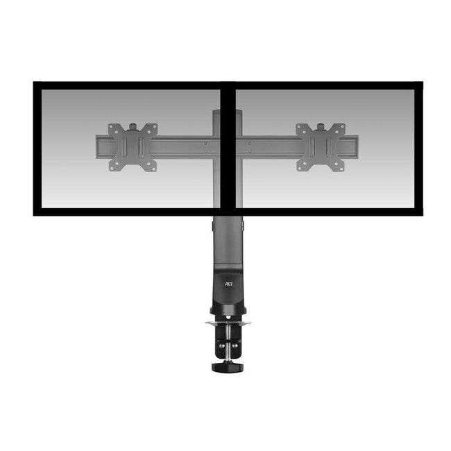 ACT AC8332 | In Hoogte Verstelbare Monitor-bureaubeugel | Tot 27" | Max 7kg | VESA 100x100 | 2 Monitoren