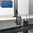 ACT Verstelbare Kabelgoot | Onder-bureau montage | Kabelmanagement | Metaal | Zwart
