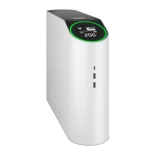 APC Back‑UPS Pro Gaming BGM2200‑GR | 2200 VA / 1320 W UPS | 4x Schuko + 2x IEC‑C13 | RGB + LCD-display