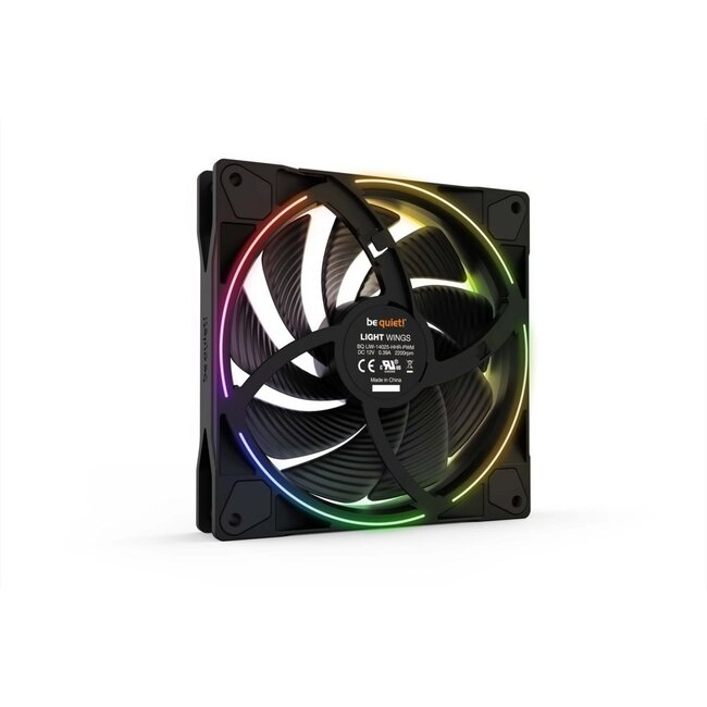 be quiet! Light Wings 140mm PWM High-Speed | Behuizingsventilator 14 cm | Zwart | 1 Stuk