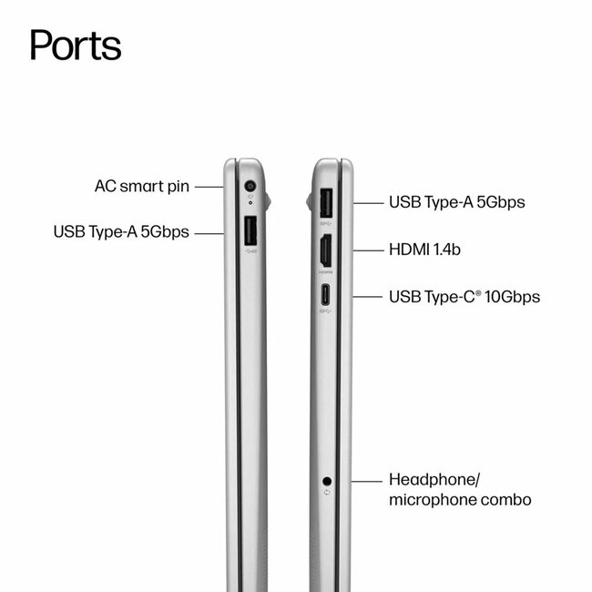 Hewlett Packard HP OmniBook 3 NGAI | 15.6" Full HD IPS Touch | AMD Ryzen AI 5 330 | 16GB DDR5 | 512GB SSD | Copilot+ | Windows 11 Home | Zilver