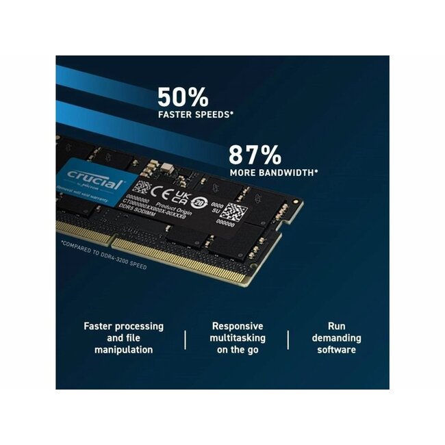 Crucial | 1x16GB DDR5 | 5600MHz | SODIMM | CL46 | Geheugenmodule | RAM