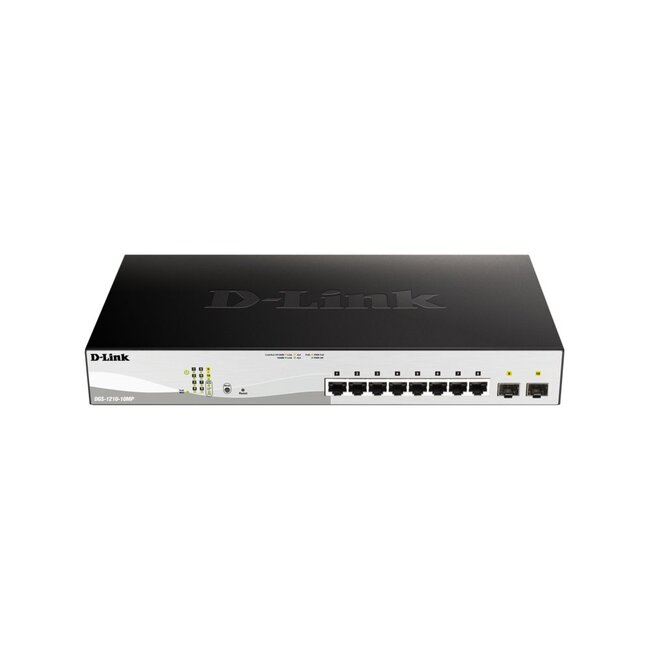 D-LINK D-Link DGS-1210-10MP/E | Managed L2 Switch | 10 Poorten | Gigabit Ethernet (10/100/1000 Mbps) | PoE