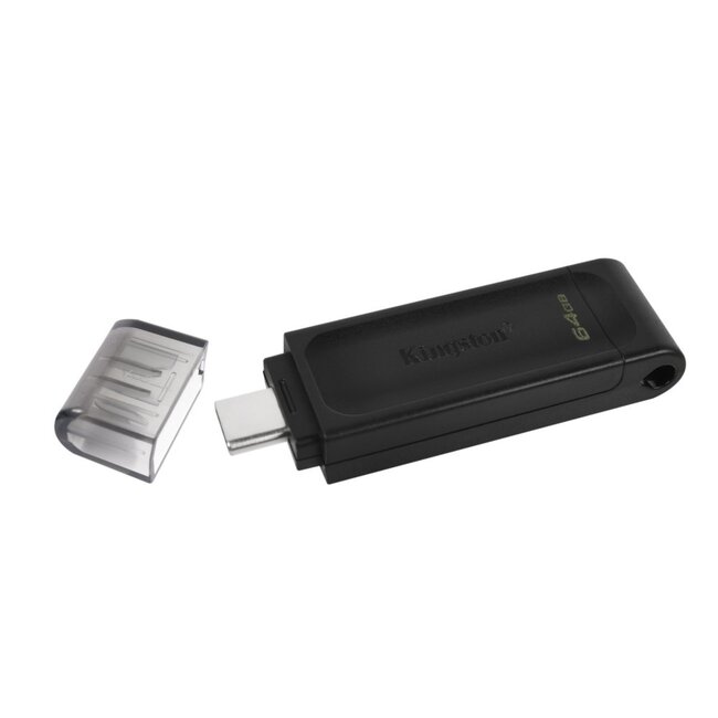 Kingston DataTraveler 70 | 64GB USB-C 3.2 Flash Drive | Zwart