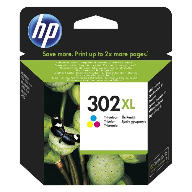 Hewlett Packard HP 302XL | Originele High-Capacity Drie-Kleuren Inktcartridge