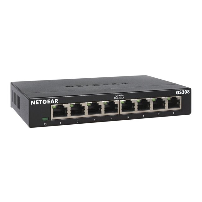 Netgear NETGEAR GS308-300PES | Unmanaged L2 | Gigabit Ethernet (10/100/1000 Mbps)
