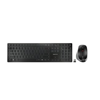 Cherry CHERRY DW 9500 Slim | Toetsenbord en Muis | RF Draadloos + Bluetooth | QWERTY (Engels) | Zwart en Grijs