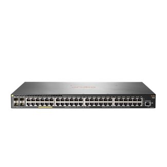 Hewlett Packard HPE Aruba 2930F 48G PoE+ 4SFP+ | Refurbished Silver L3 Managed Switch | 48x Gigabit PoE+ | 4x SFP+ | 370W PoE Budget | 1U Rackmount | Grijs (refurbished)