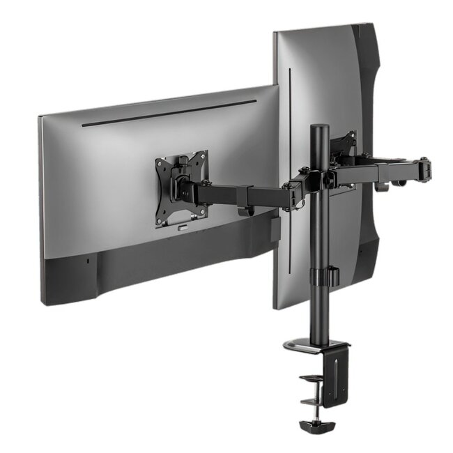 SBOX LCD-352/2-2 | Verstelbare Monitor-bureaubeugel | Tot 32" | Max 9kg | VESA 100x100 | 2 Monitoren