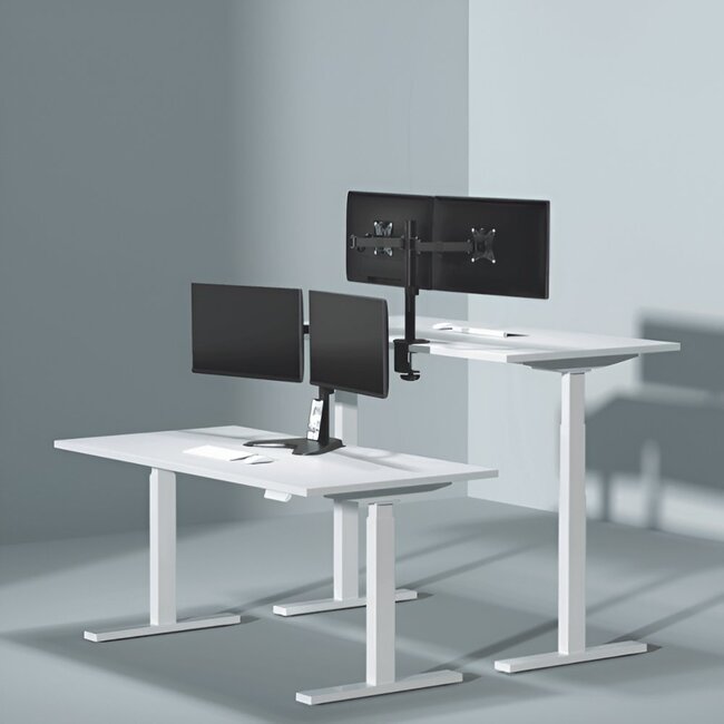 SBOX LCD-352/2-2 | Verstelbare Monitor-bureaubeugel | Tot 32" | Max 9kg | VESA 100x100 | 2 Monitoren