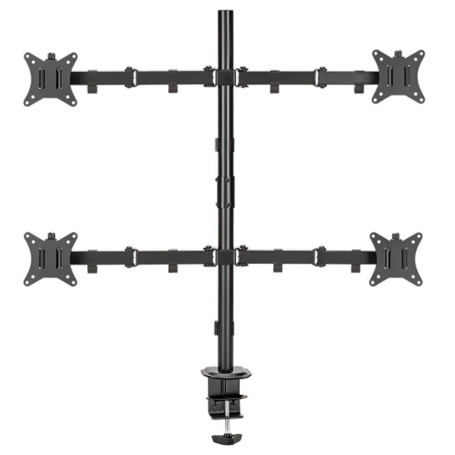 SBOX LCD-352/4-2 | Verstelbare Monitor-bureaubeugel | Tot 32" | Max 9kg | VESA 100x100 | 4 Monitoren