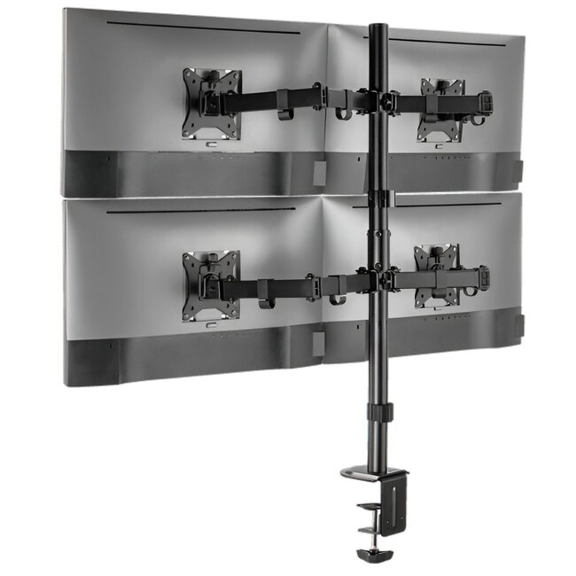 SBOX LCD-352/4-2 | Verstelbare Monitor-bureaubeugel | Tot 32" | Max 9kg | VESA 100x100 | 4 Monitoren