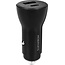 Mobiparts Car Charger | 2-Poorts USB-C & USB-A Autolader 30W PD Fast Charging | Zwart