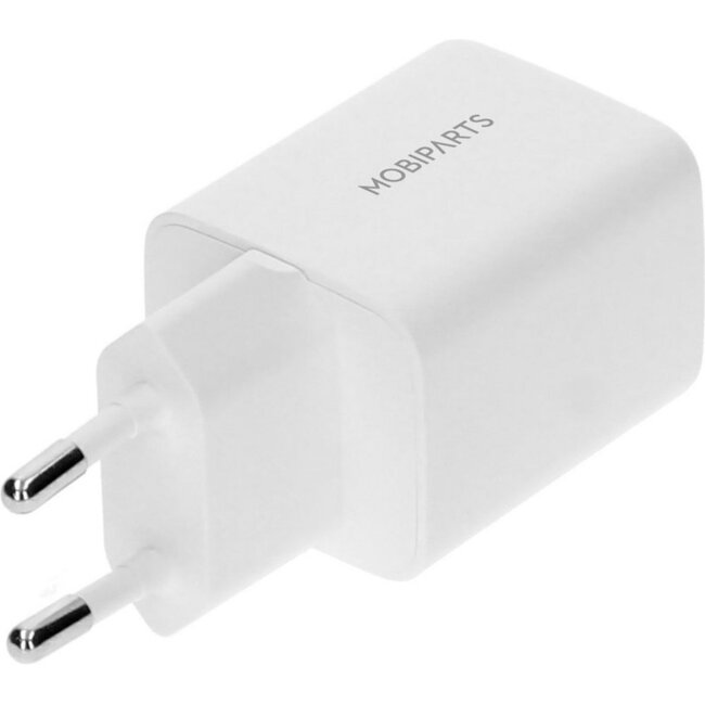 Mobiparts GaN Wall Charger | Dual USB-C Oplader 35W | Wit