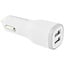 Mobiparts Car Charger | Dual USB-A Autolader 12W / 2.4A | Wit