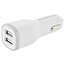 Mobiparts Car Charger | Dual USB-A Autolader 12W / 2.4A | Wit