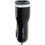 Mobiparts Car Charger | Dual USB-A & USB-C Autolader 12W | Zwart