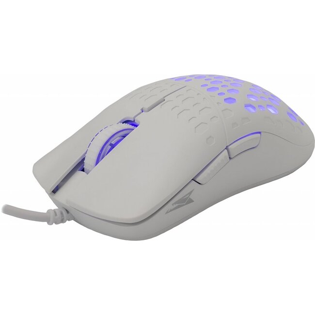SBOX Baracuda OCTOPUS RGB | Bekabelde Gaming Muis | Rechtshandig | USB-A | 3600 DPI | Wit