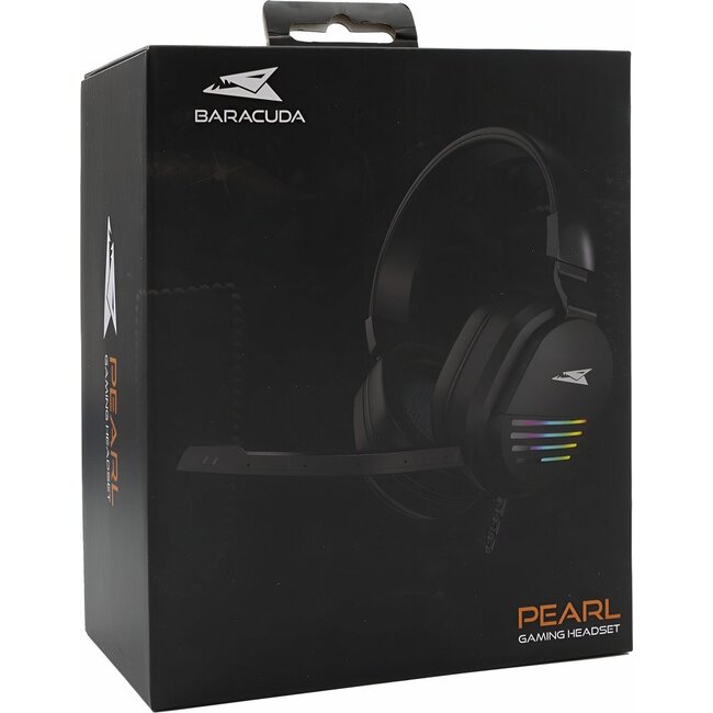 Baracuda PEARL RGB | On-Ear Gaming Headset 3,5mm en USB | Zwart