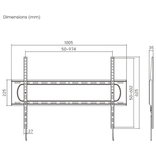 SBOX PLB-7369F | TV-beugel | 60-120" | Max 120kg | VESA 900x600