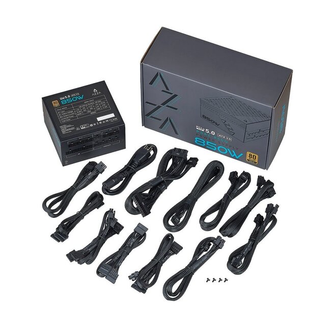 Azza AZZA PSAZ-850G | 850W Gold ATX 3.0 PSU | Modulair | Power Supply | Voeding
