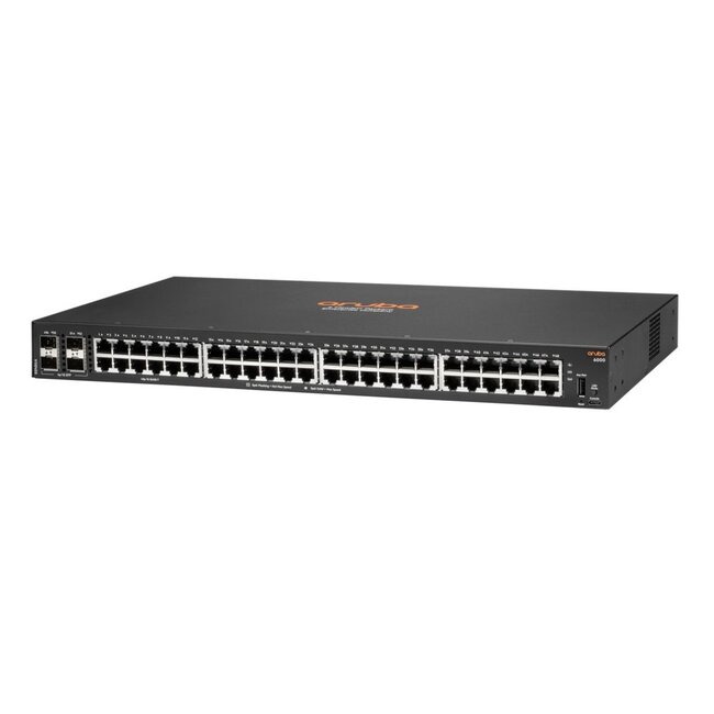 Hewlett Packard Aruba 6000 48G 4SFP | Managed L3 Switch | 48x Gigabit Ethernet | 4x SFP | 1U Rackmount