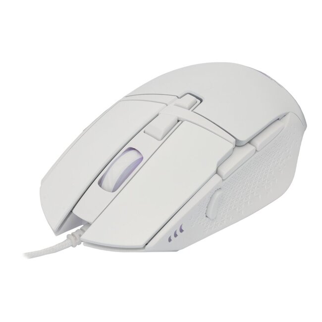 Baracuda RAPTOR RGB | Bedrade Gaming Muis | USB-A | 6400 DPI | Wit