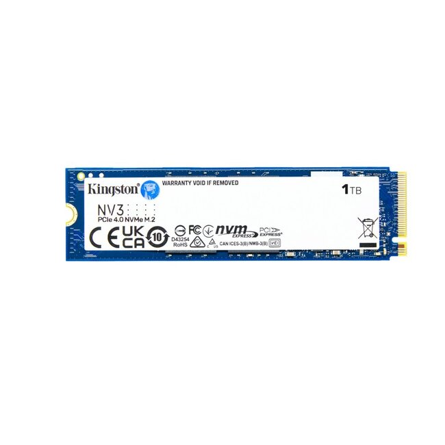 Kingston NV3 | 1TB NVMe SSD | M.2 | Gen4 | 6.000MB/s Lezen | 4.000MB/s Schrijven