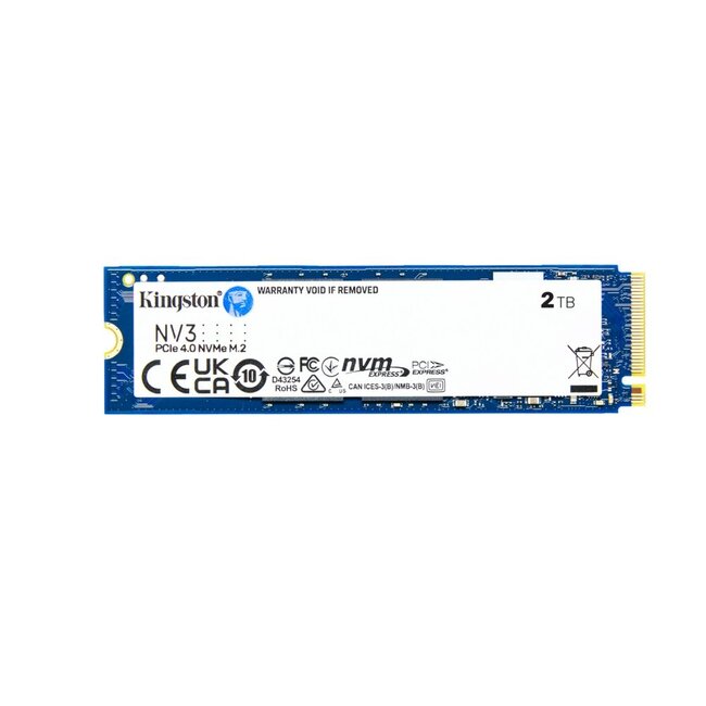 Kingston NV3 | 2TB NVMe SSD | M.2 Gen4 | 6.000MB/s Lezen | 5.000MB/s Schrijven