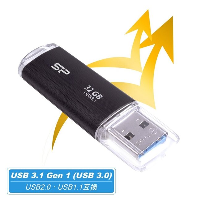Silicon Power Blaze B02 | 32GB USB-A 3.2 Flash Drive | Zwart
