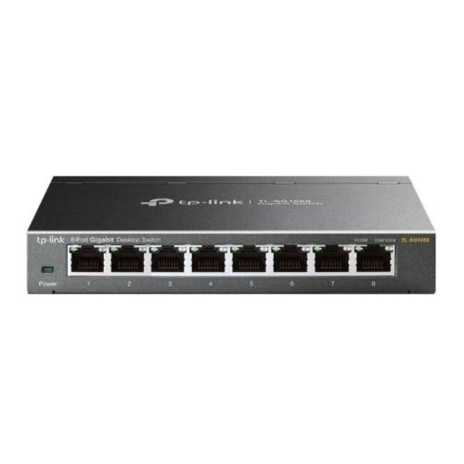 TP-Link TL-SG108S | Unmanaged Switch | 8 Poorten | Gigabit Ethernet (10/100/1000 Mbps) | Desktop