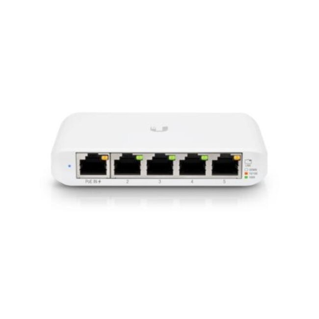 Ubiquiti UniFi Switch Flex Mini (3-pack) | Managed Gigabit Switch | 5-Poorts | PoE In | Wit