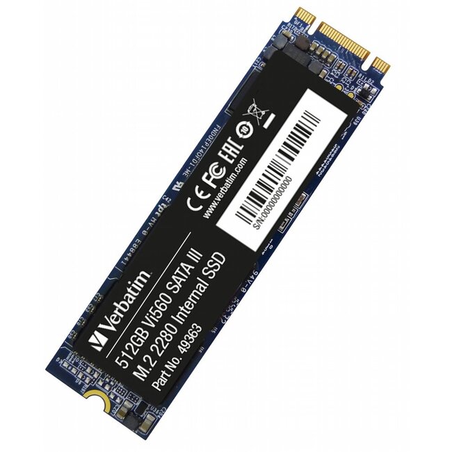 Verbatim Vi560 | 512GB SATA SSD | M.2 | 560MB/s Lezen | 520MB/s Schrijven