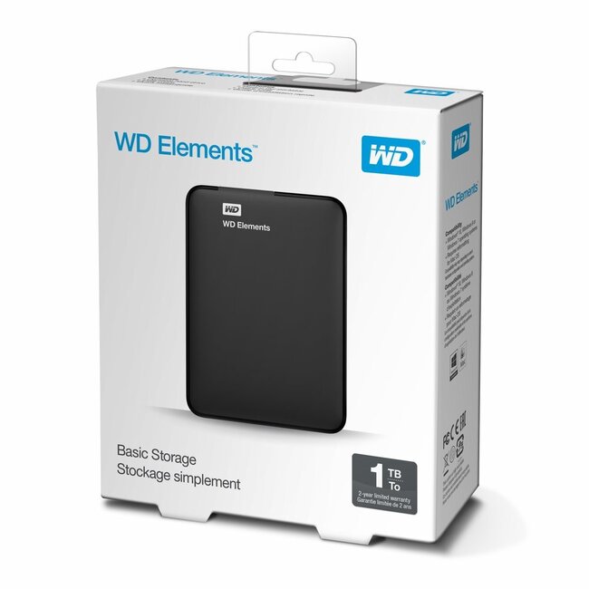 Western Digital WD Elements Externe Harde Schijf | 1TB | USB 3.0 | Zwart