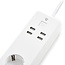 Nedis | Wi-Fi Slimme Stekkerdoos | 4 Stopcontacten | 2 USB-poorten | Wit